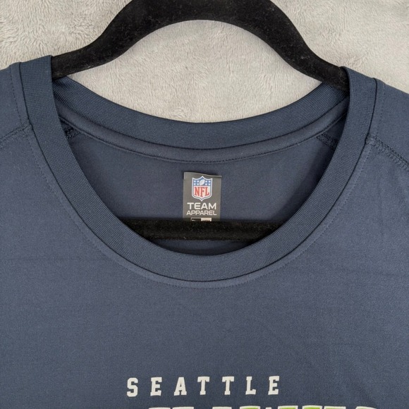 New Era Seattle Seahawks Football NFL Team Apparel XL T-Shirt Navy Green - Picture 3 of 10